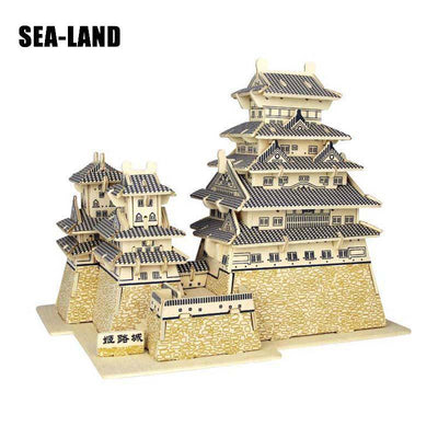 3D Sea-Land Model Kit Himeji Jo - Wooden Puzzle Toys
