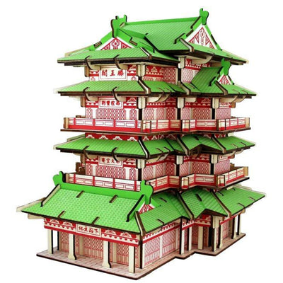 3D SEA-LAND Model Kit Tengwang Pavilion - Wooden Puzzle Toys