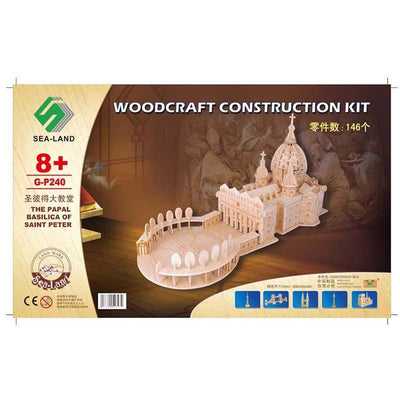 3D SEA-LAND Model Kit The Papal Basilica Of Saint Peter Rome - Wooden Puzzle Toys