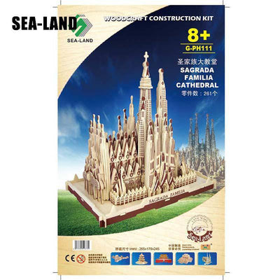 3D SEA-LAND Model Kit The Sagrada Familia - Wooden Puzzle Toys