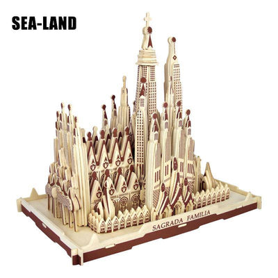 3D SEA-LAND Model Kit The Sagrada Familia - Wooden Puzzle Toys