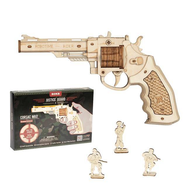 ROKR 3D Wooden Puzzle Toy Gun
