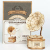 Robotime 3D Wooden Puzzles: Gramophone, Coach, Hot Air Balloon and Zeppelin - Wooden Puzzle Toys