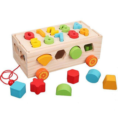 Wooden Colorful Truck Puzzle Toy - Wooden Puzzle Toys