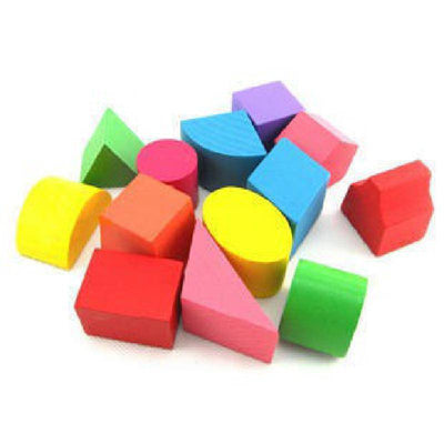Colourful Wooden Geometric Shape Puzzle Cube for Toddlers - Wooden Puzzle Toys