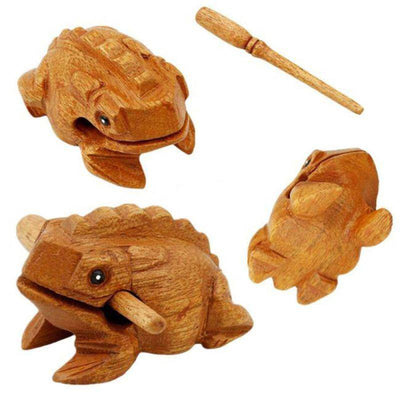 Wooden Animal Money Frog and Musical Instrument Percussion Toy - Wooden Puzzle Toys