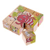 Wooden Cartoon Printed Cubes Toy - Wooden Puzzle Toys
