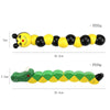 Wooden Colorful Worm and Fruit Fingers Game Toy - Wooden Puzzle Toys