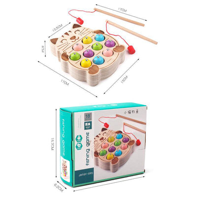 Wooden Magnetic Fishing Game Toy - Wooden Puzzle Toys