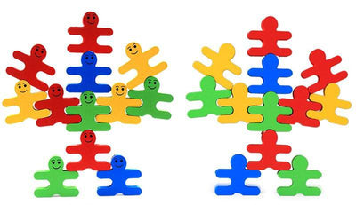 Wooden Small Person Stacking Toy - Wooden Puzzle Toys