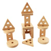 Wooden Stacking Geometric Shape Blocks - Wooden Puzzle Toys