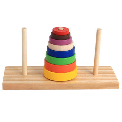Wooden Tower of Hanoi Puzzle Toy - Wooden Puzzle Toys